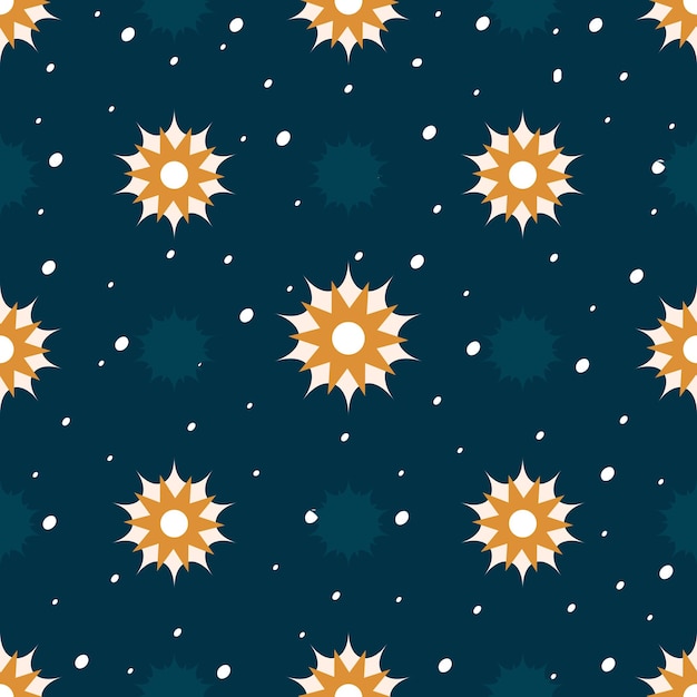 Simple stars on a dark background Pattern