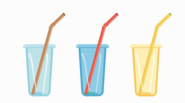 Vector simple straw icon on white background