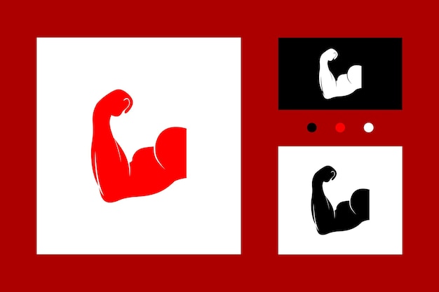 Simple Strong Icon Logo Vector Concept Design Illustration