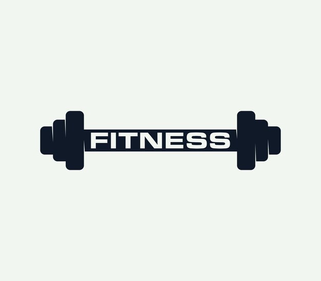 Vector simple stylized gym fitness logo