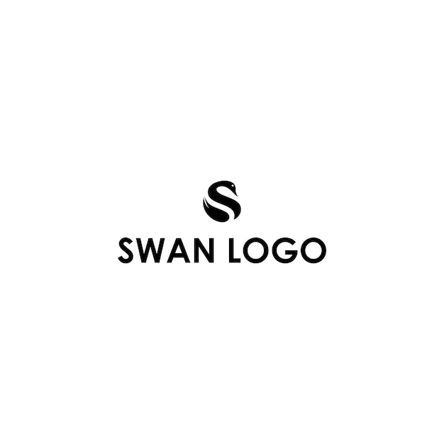 simple swan letter s logo vector