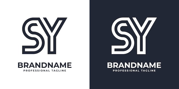 Simple SY Monogram Logo suitable for any business with SY or YS initial