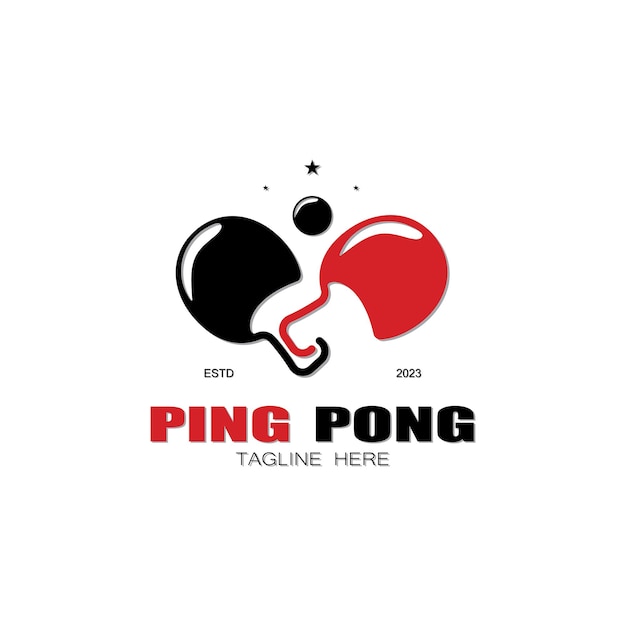 Simple table tennis logo ping pong logo template sports games clubs tournaments and championships