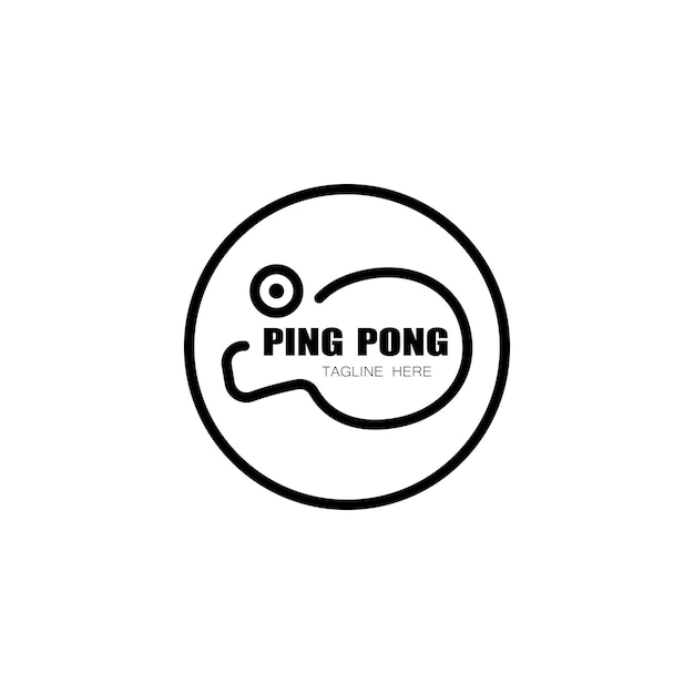 Simple table tennis logo ping pong logo template sports games clubs tournaments and championships