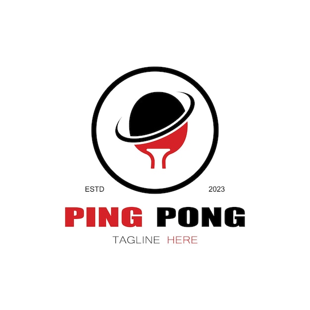 Simple table tennis logo ping pong logo template sports games clubs tournaments and championships