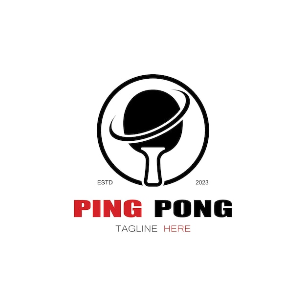 Simple table tennis logo ping pong logo template sports games clubs tournaments and championships