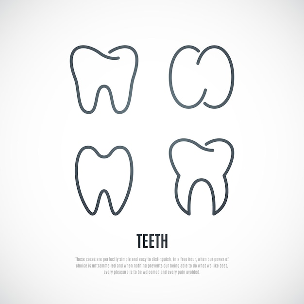 Simple teeth set