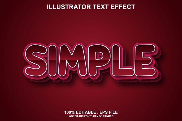 simple text effect editable