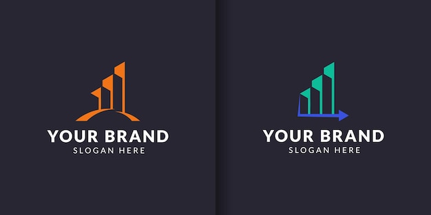 Simple Trade Logo Set Vector