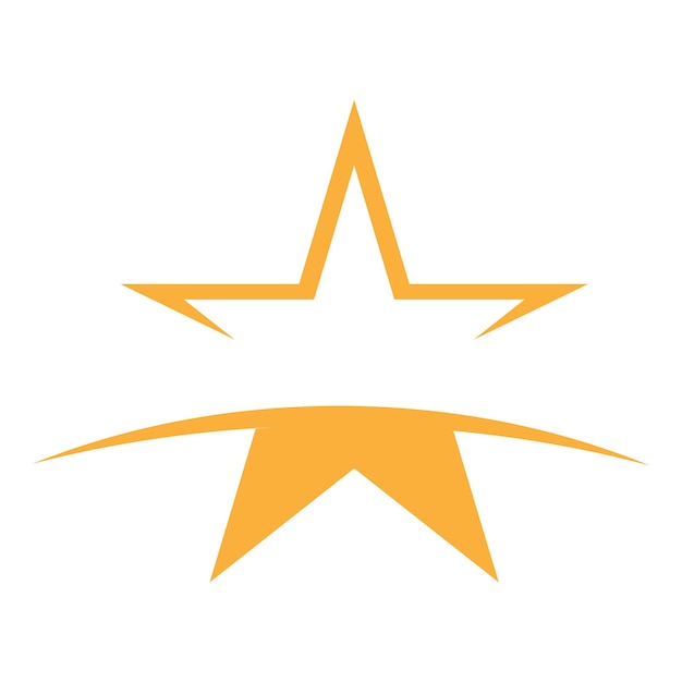 Simple and trendy star logo illustration design