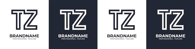 Simple TZ Monogram Logo suitable for any business with TZ or ZT initial