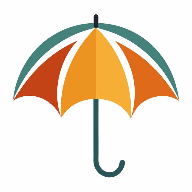 Vector simple umbrella logo design clean and functional vector graphics