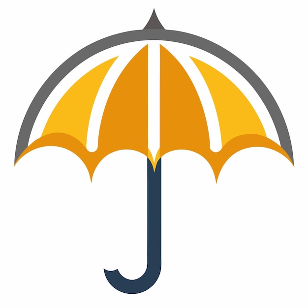 Vector simple umbrella logo design clean and functional vector graphics