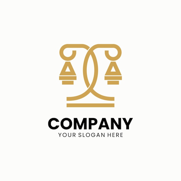 Simple unique logo legal scale