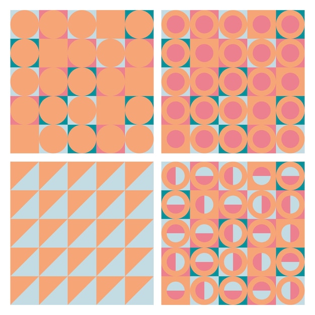 Simple universal colorful geometric seamless pattern