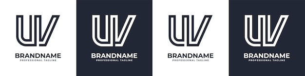 Simple UV Monogram Logo suitable for any business with UV or VU initial