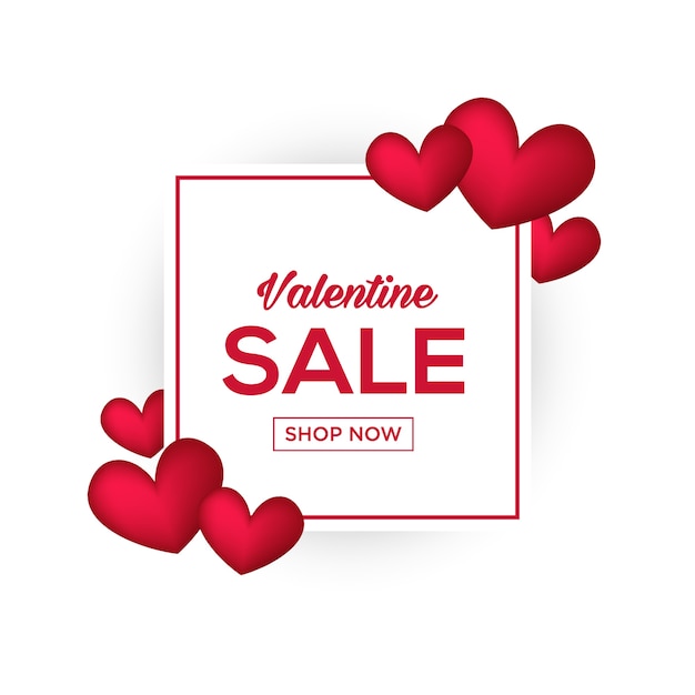 Simple Valentine Sale Background