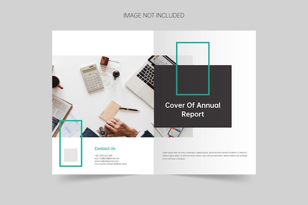 Simple vector brochure cover template