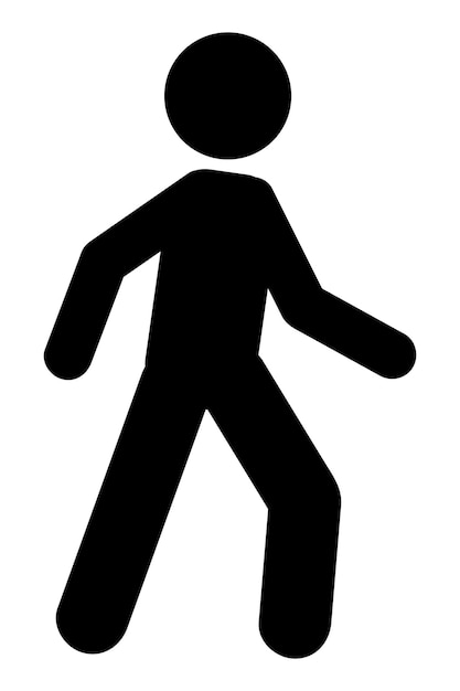 Simple Vector Stick man Walking Sport Cardio Isolated on white