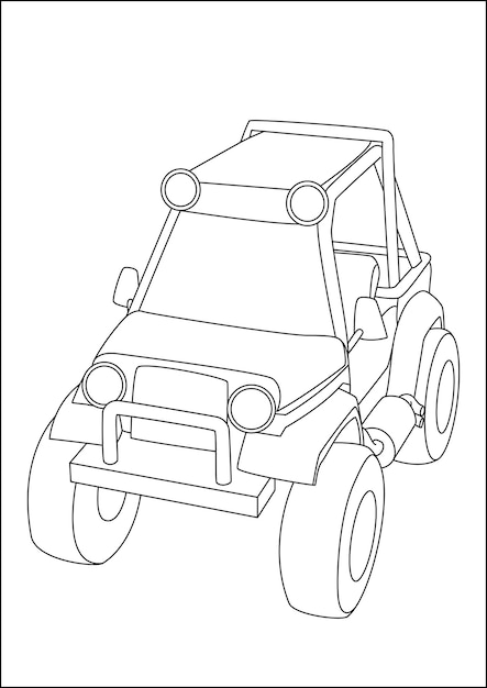 simple vehicle coloring pages for kids non editable coloring pages