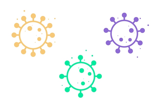 Simple virus drawing icon set can be used as illustration for ncov coronavirus covid 19