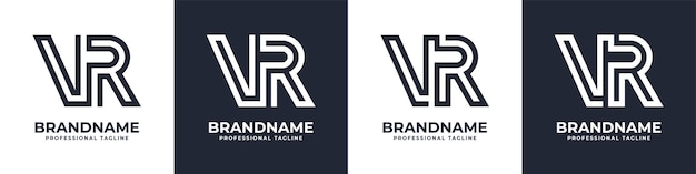 Simple VR Monogram Logo suitable for any business with VR or RV initial