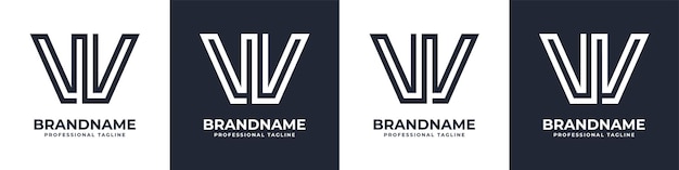 Simple VV Monogram Logo suitable for any business with VV or V initial