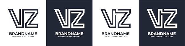 Simple VZ Monogram Logo suitable for any business with VZ or ZV initial