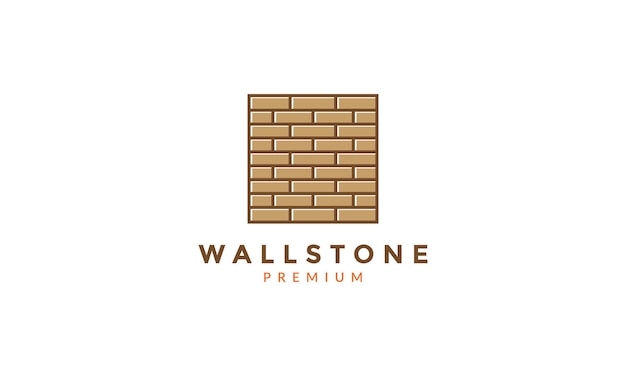 Simple wall stone or brick modern logo vector icon illustration design