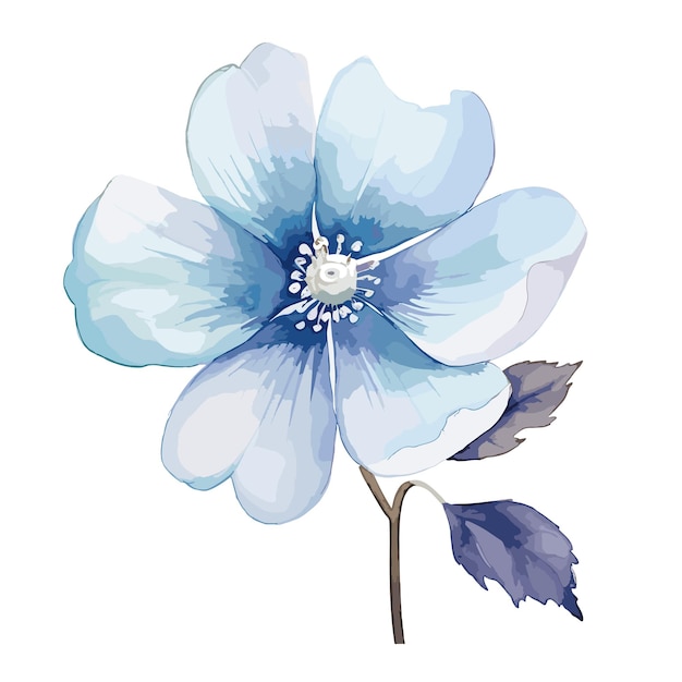 Simple watercolor flower