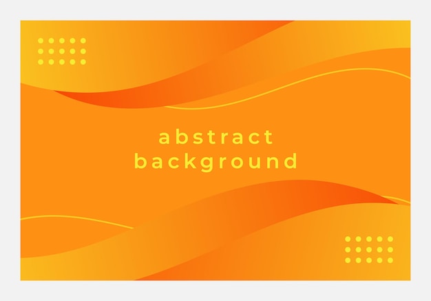 Simple wave abstract background with orange color gradient