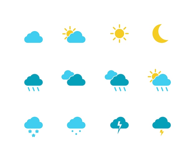 Simple weather icon set