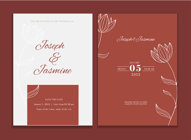 Simple wedding invitation design