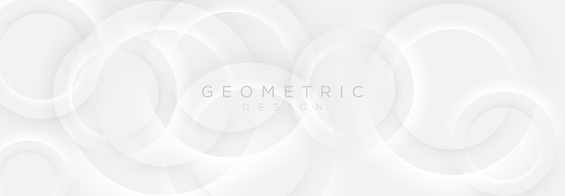 Simple white minimal elements in abstract geometric banner color gradient