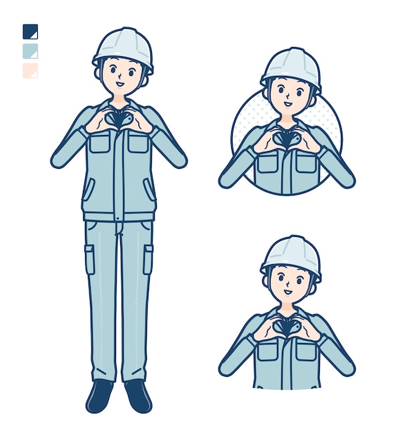 Simple work wear Construction site manlovemarkhandsign