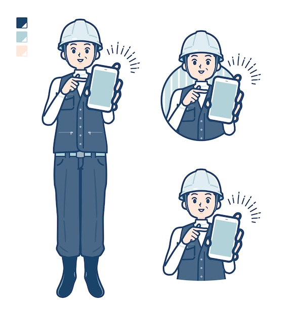 Simple work wear middle mansmartphoneshowscreen