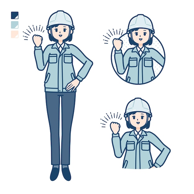 Simple work wear womanfistpump