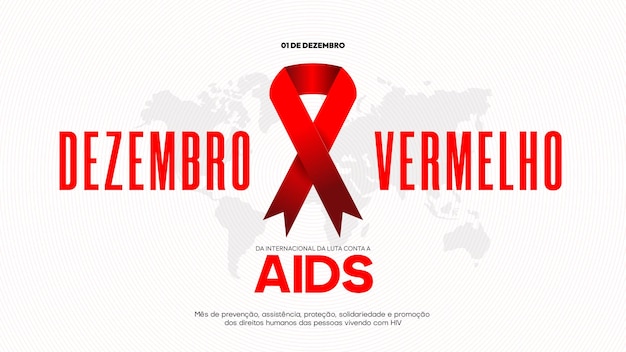 simple world hiv aids prevention poster template design in brazil