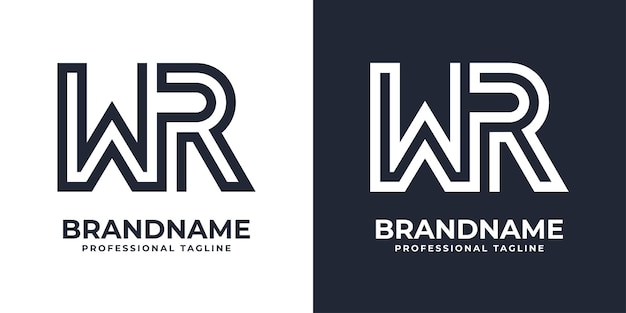 Simple WR Monogram Logo suitable for any business with WR or RW initial