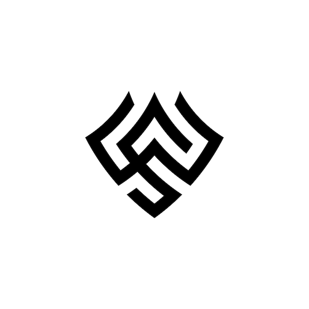 Simple ws initials logo