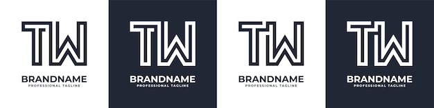 Vector simple wt monogram logo suitable for any business with wt or tw initial