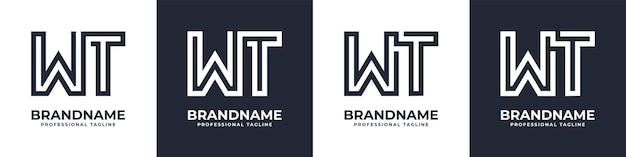 Simple WT Monogram Logo suitable for any business with WT or TW initial