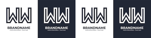 Simple WW Monogram Logo suitable for any business with WW or W initial