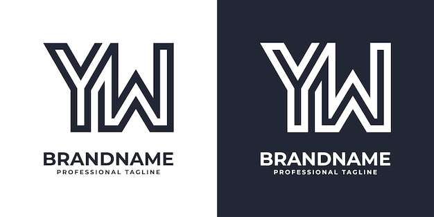 Simple YW Monogram Logo suitable for any business with YW or WY initial