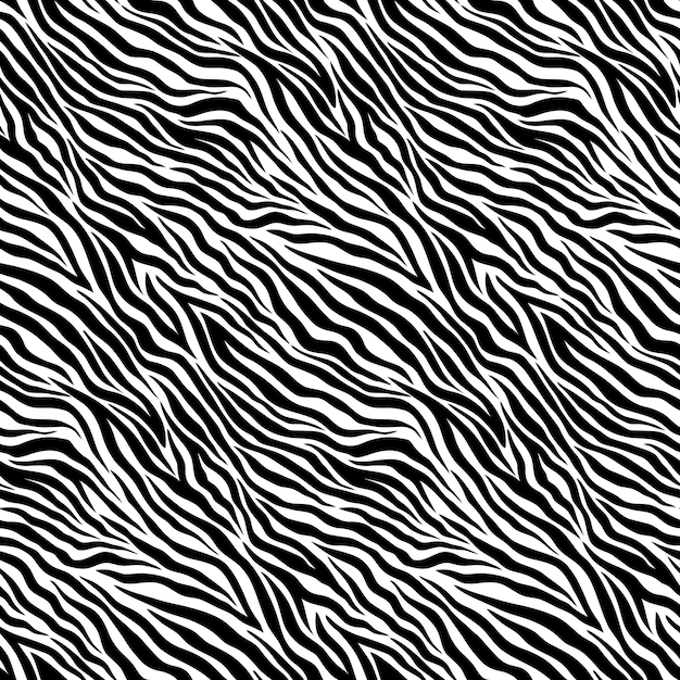 Simple Zebra Animal Motif Vector Seamless Pattern Design