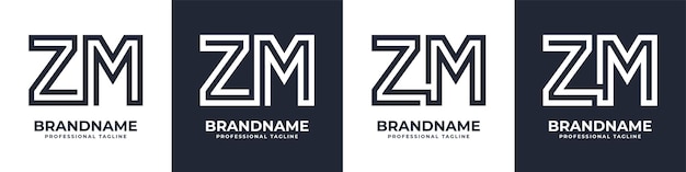 Simple ZM Monogram Logo suitable for any business with ZM or MZ initial