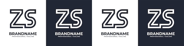 Simple ZS Monogram Logo suitable for any business with ZS or SZ initial