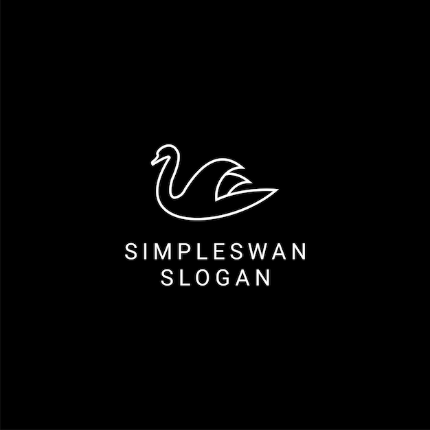 Simpleswan logo icon design vector