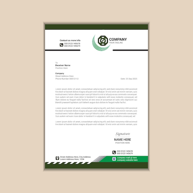 Simplicity Meets Professionalism A Clean Letterhead Template