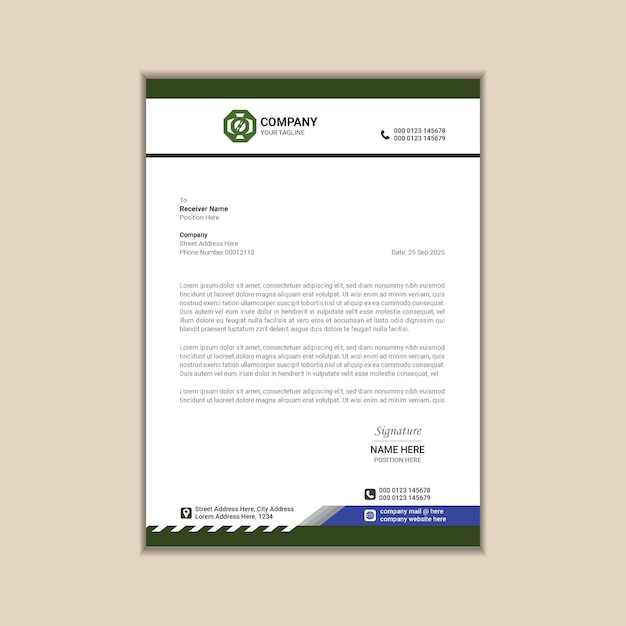 Simplicity Meets Professionalism A Clean Letterhead Template